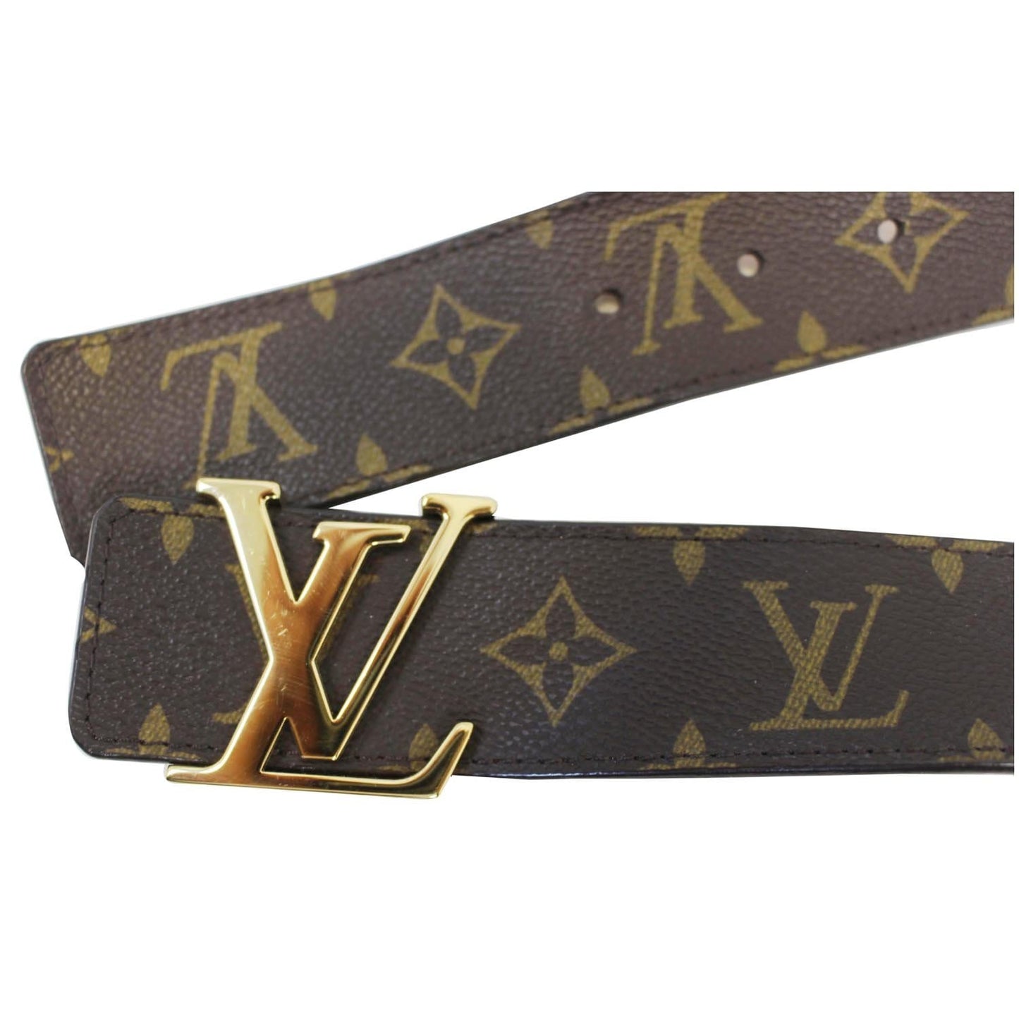 LOUIS VUITTON Monogram Canvas LV Initials Belt 110/44