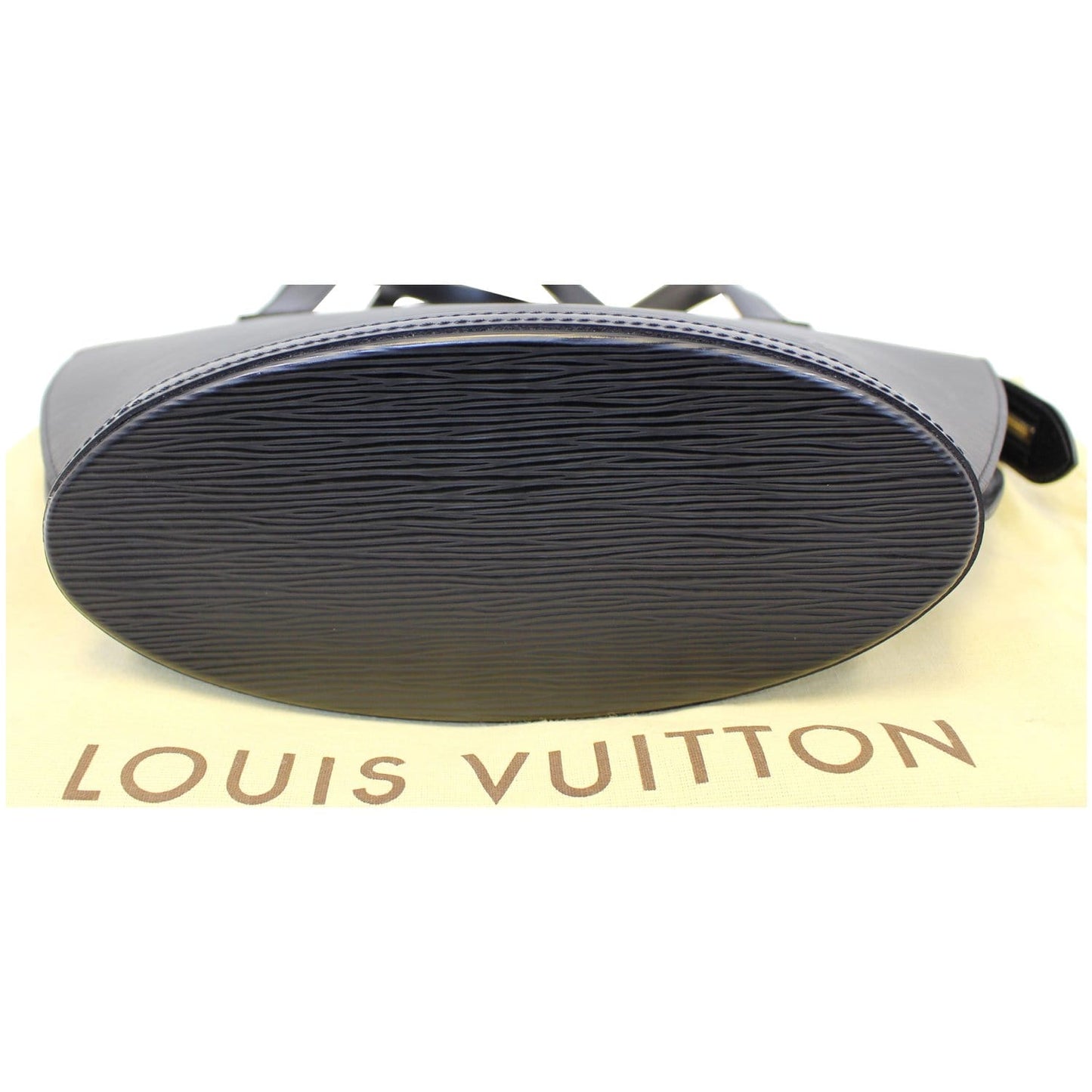 LOUIS VUITTON Saint Jacques Epi Leather Shoulder Bag Black