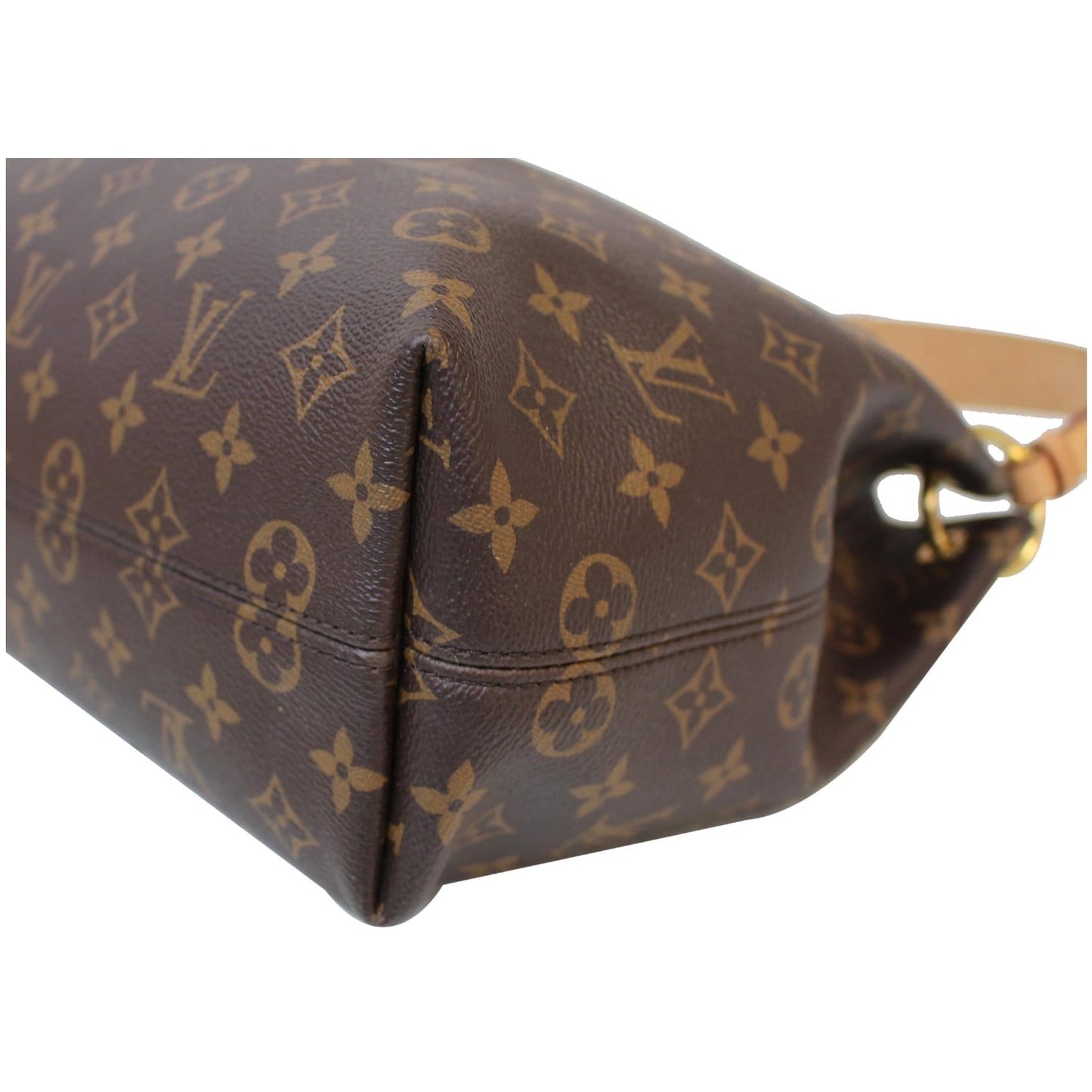 LOUIS VUITTON Graceful MM Monogram Canvas Shoulder Bag Brown