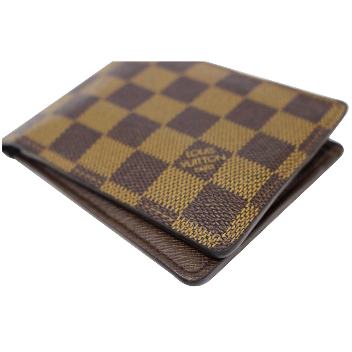 LOUIS VUITTON Multiple Damier Ebene Wallet Brown