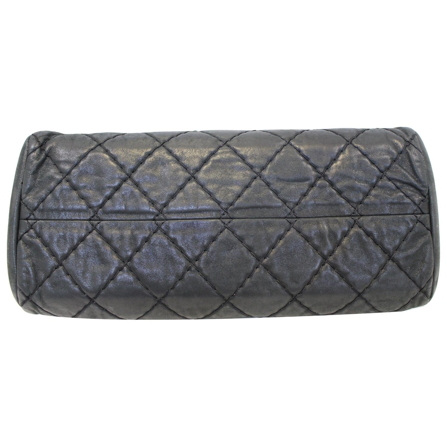 CHANEL Just Mademoiselle Calfskin Leather Bowling Bag Black