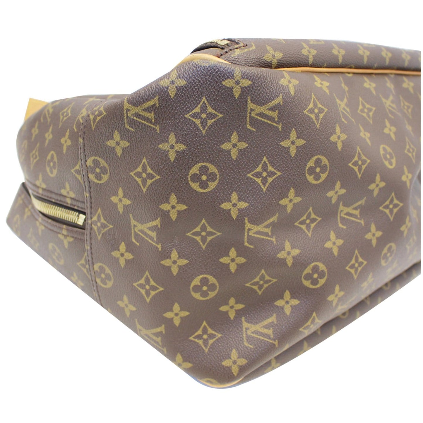 LOUIS VUITTON Evasion Monogram Canvas Boston Travel Bag Brown