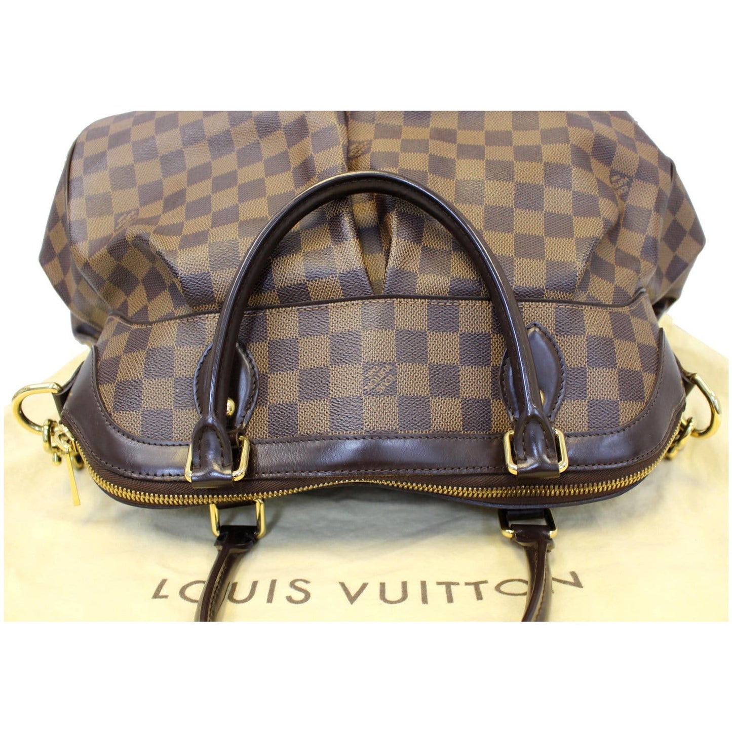 LOUIS VUITTON Trevi GM Damier Ebene 2way Shoulder Handbag Brown