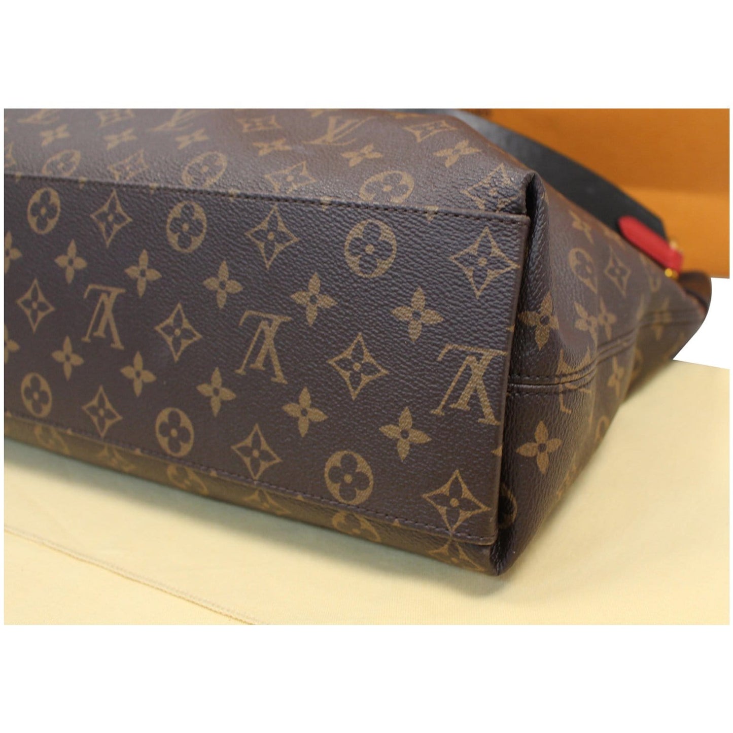 LOUIS VUITTON Tuileries Monogram Canvas Hobo Bag Black