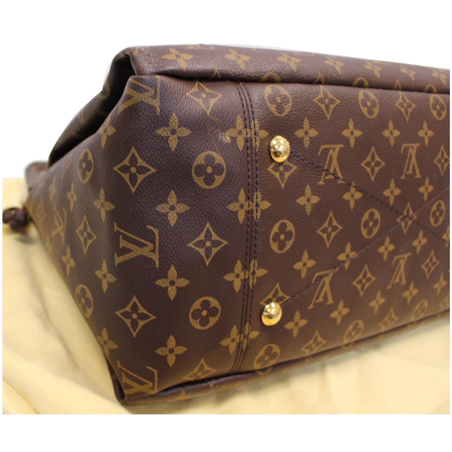 LOUIS VUITTON Artsy MM Monogram Canvas Shoulder Bag Brown