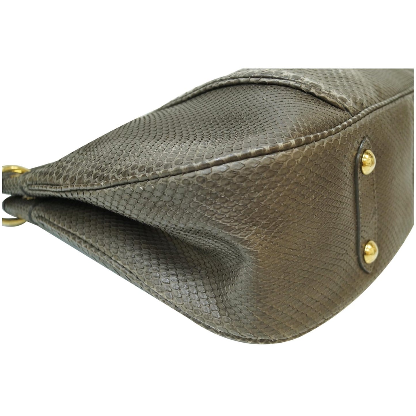 LOUIS VUITTON Galliera PM Gris Matte Python Shoulder Tote Bag Taupe - 15% OFF
