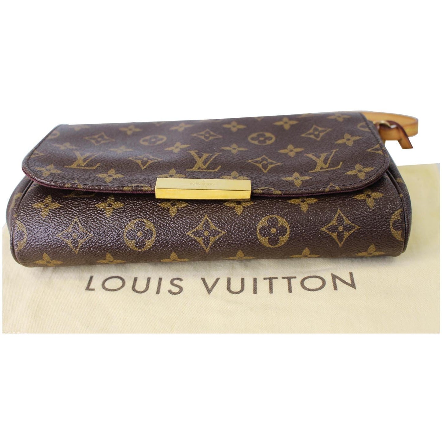 LOUIS VUITTON Favorite MM Monogram Canvas Crossbody Bag Brown