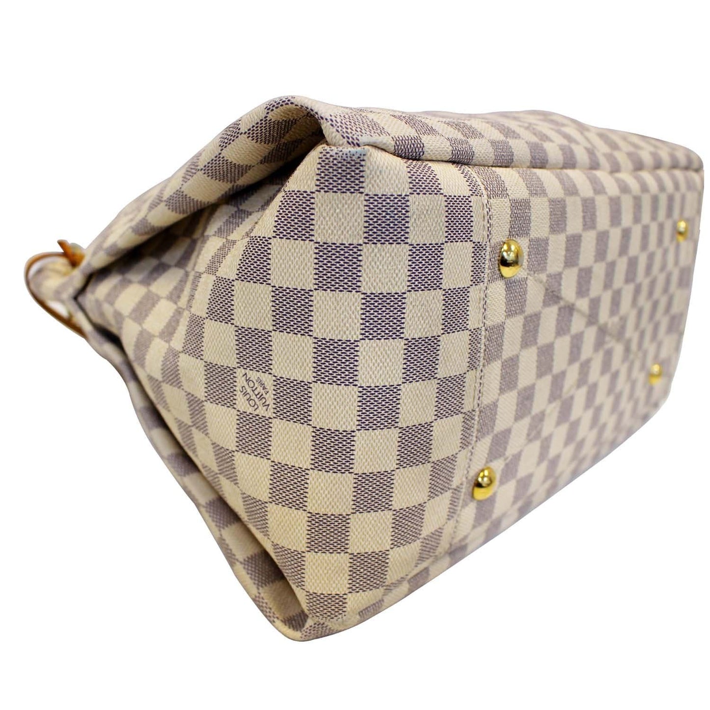 LOUIS VUITTON Artsy MM Damier Azur Shoulder Bag White