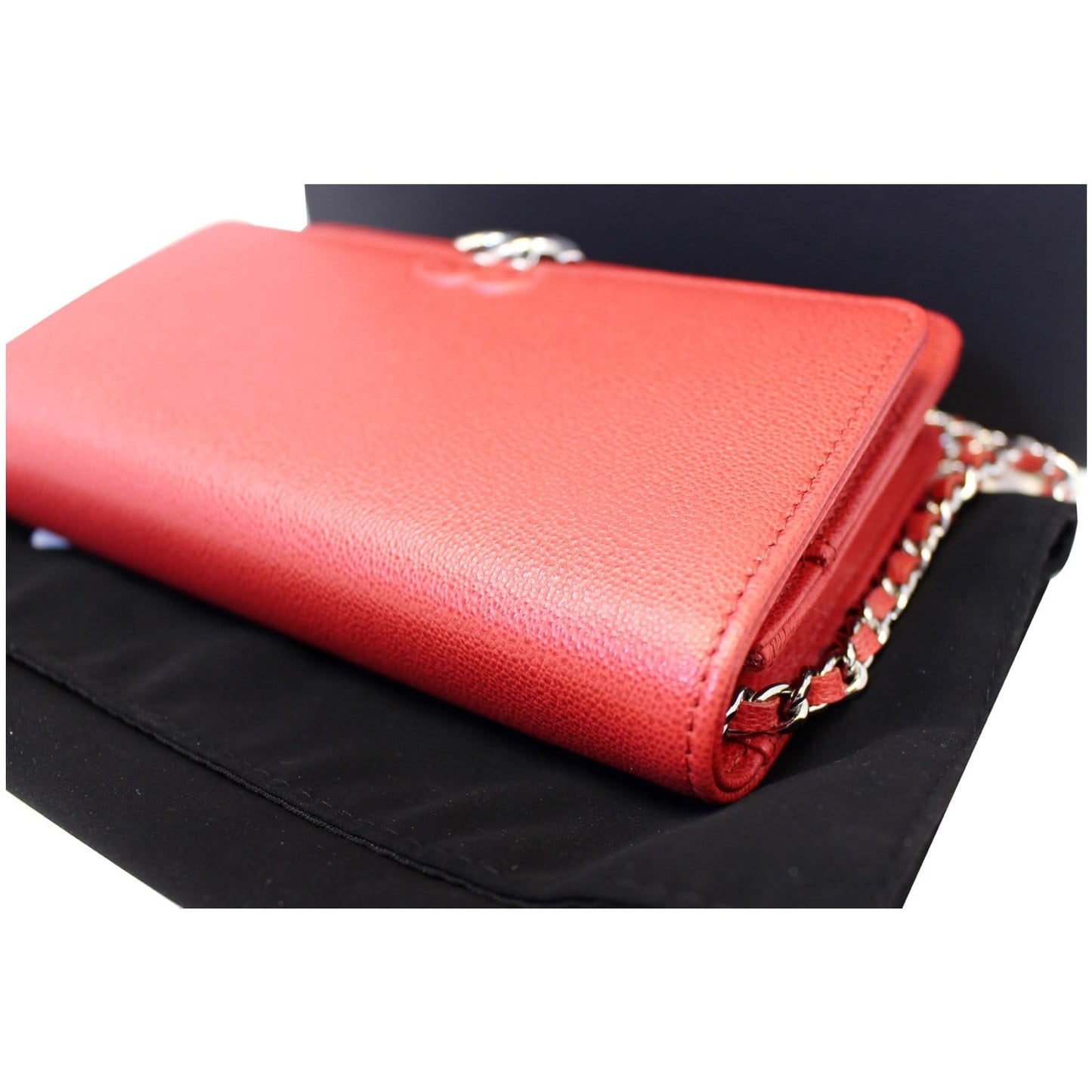 CHANEL Wallet on Chain Grained Calfskin Leather Shoulder Crossbody Bag