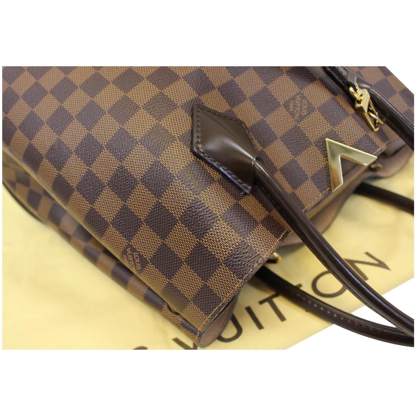 LOUIS VUITTON Kensington Damier Ebene Shoulder Handbag