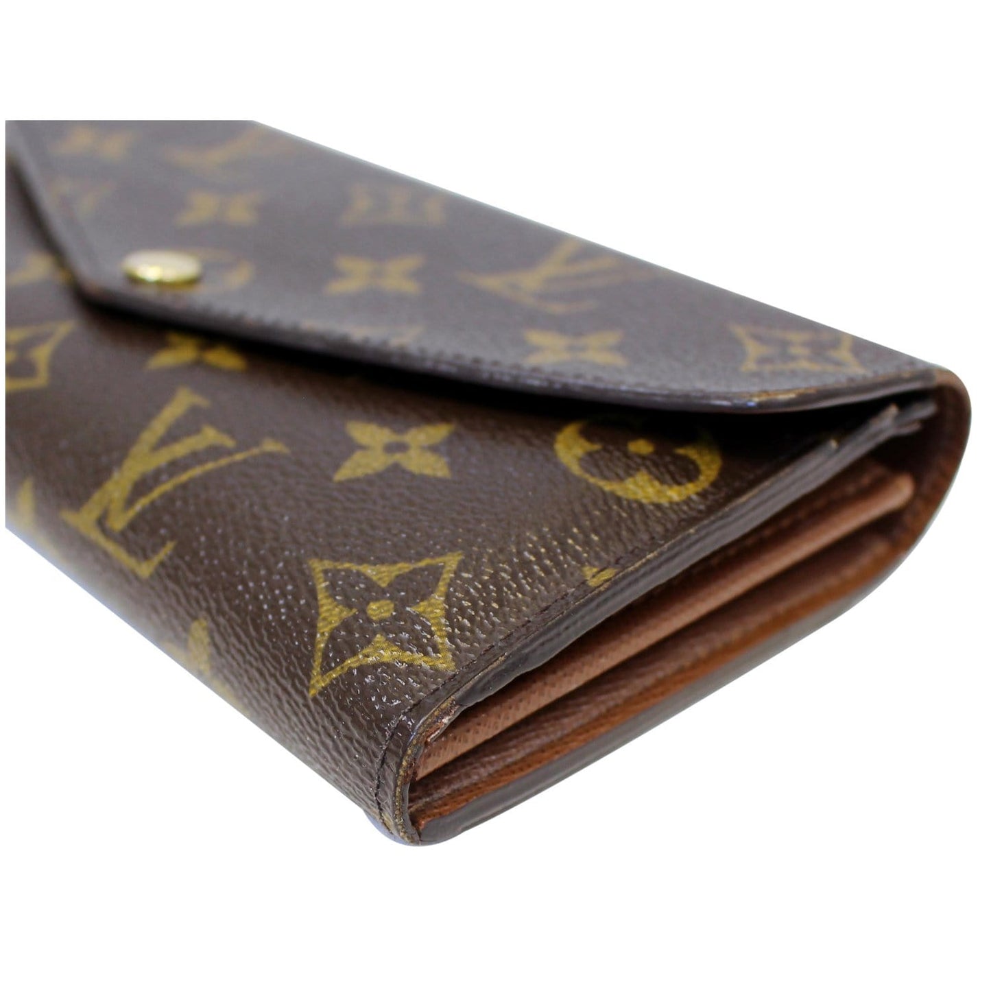 LOUIS VUITTON Sarah NM Monogram Canvas Wallet Brown