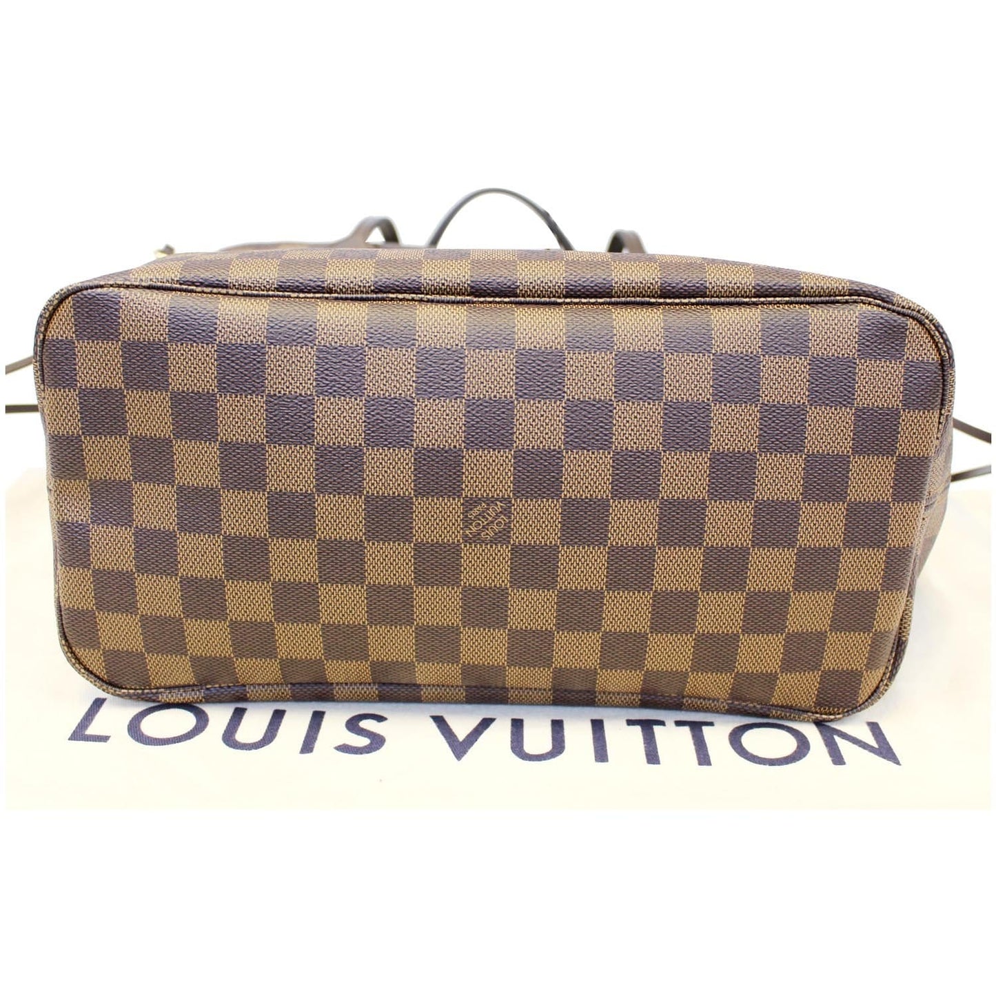 LOUIS VUITTON Neverfull MM Damier Ebene Brown Tote Bag