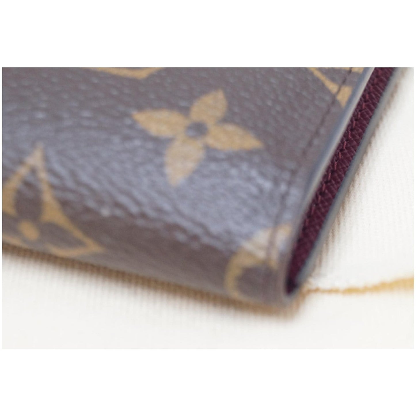LOUIS VUITTON Adele Monogram Canvas Compact Wallet Brown