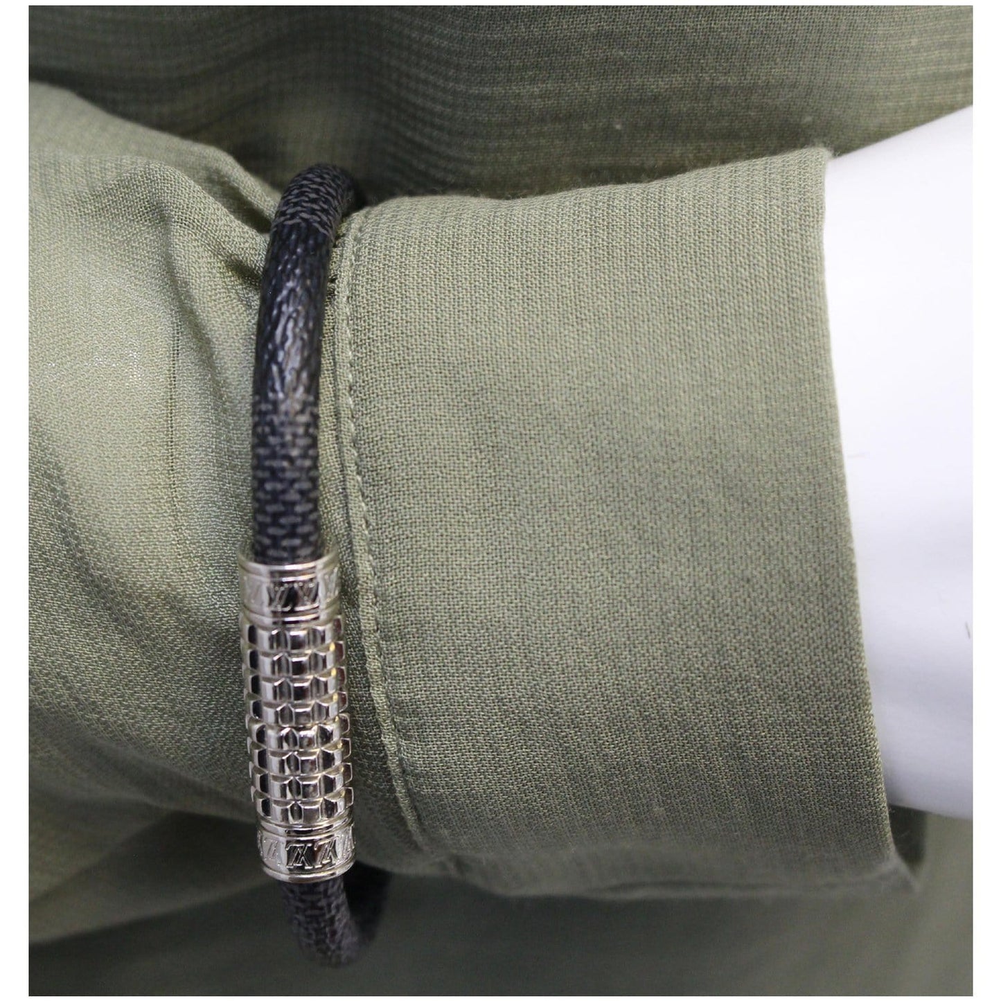LOUIS VUITTON Digit Damier Graphite Bracelet Black