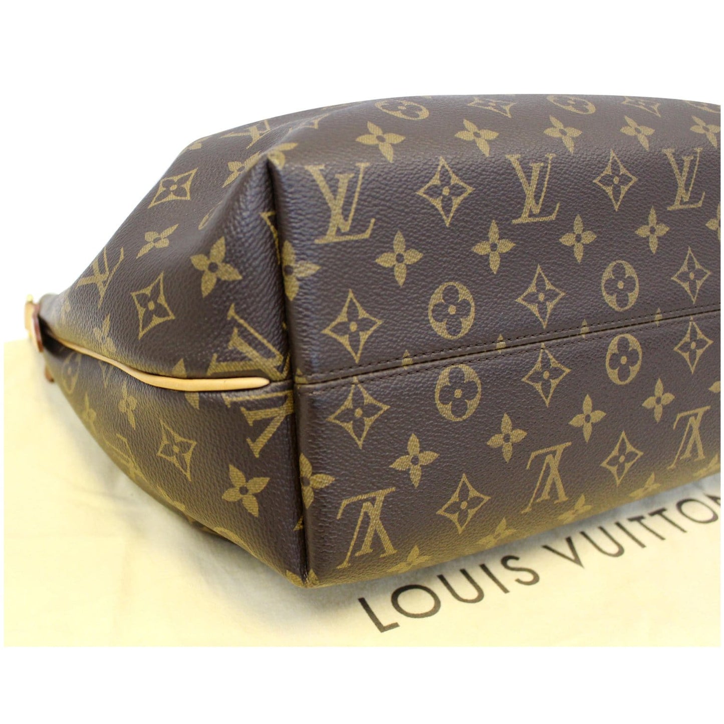 LOUIS VUITTON Turenne MM Monogram Canvas 2 Way Shoulder Handbag Brown
