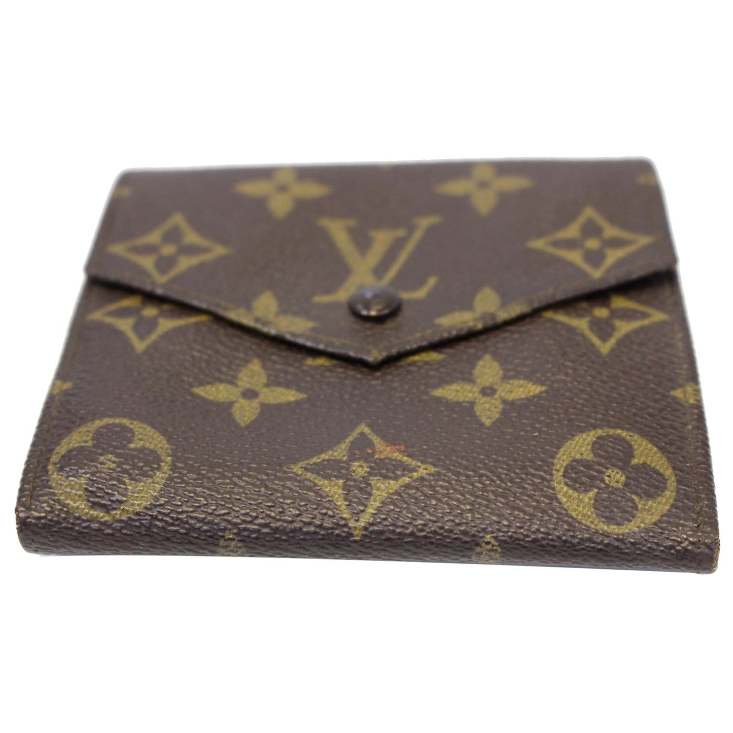 LOUIS VUITTON Monogram canvas Vintage Flap Wallet Brown