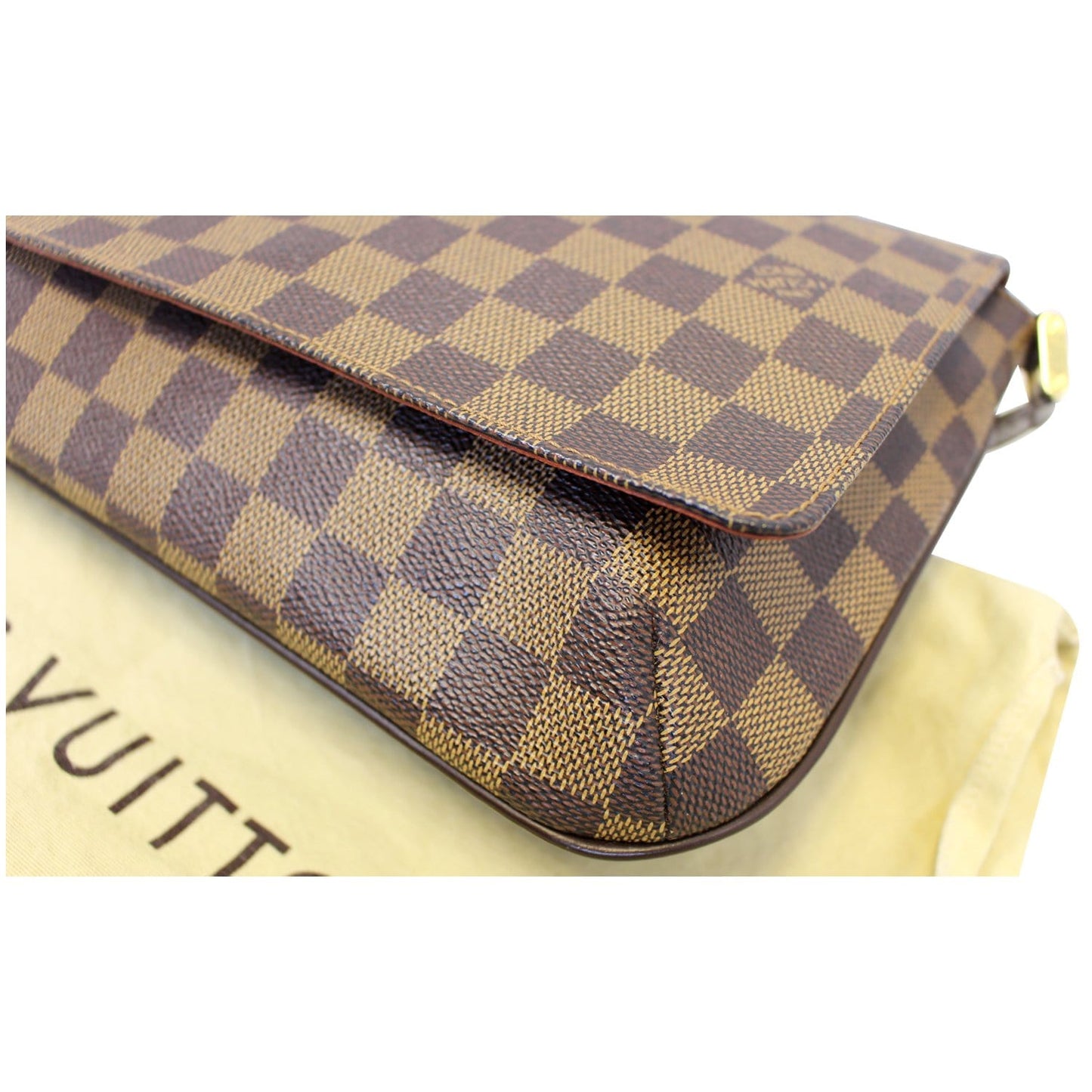 LOUIS VUITTON Musette Tango Damier Ebene Short Strap Shoulder Bag