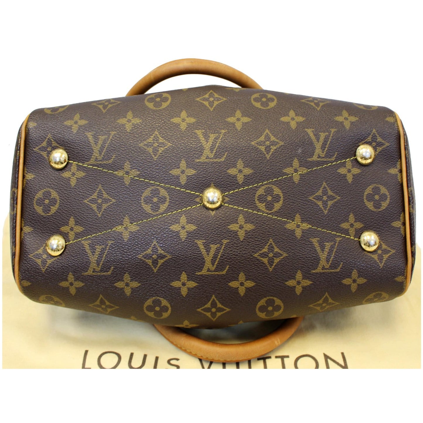 LOUIS VUITTON Tivoli PM Monogram Canvas Shoulder Bag Brown