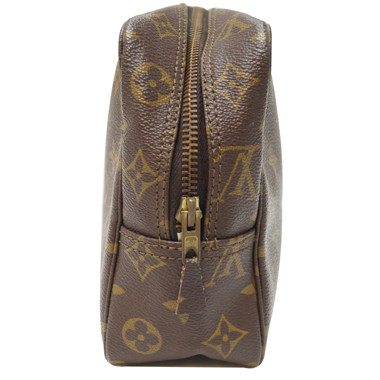 LOUIS VUITTON Trousse Toilette 28 Monogram Canvas Cosmetic Pouch Brown