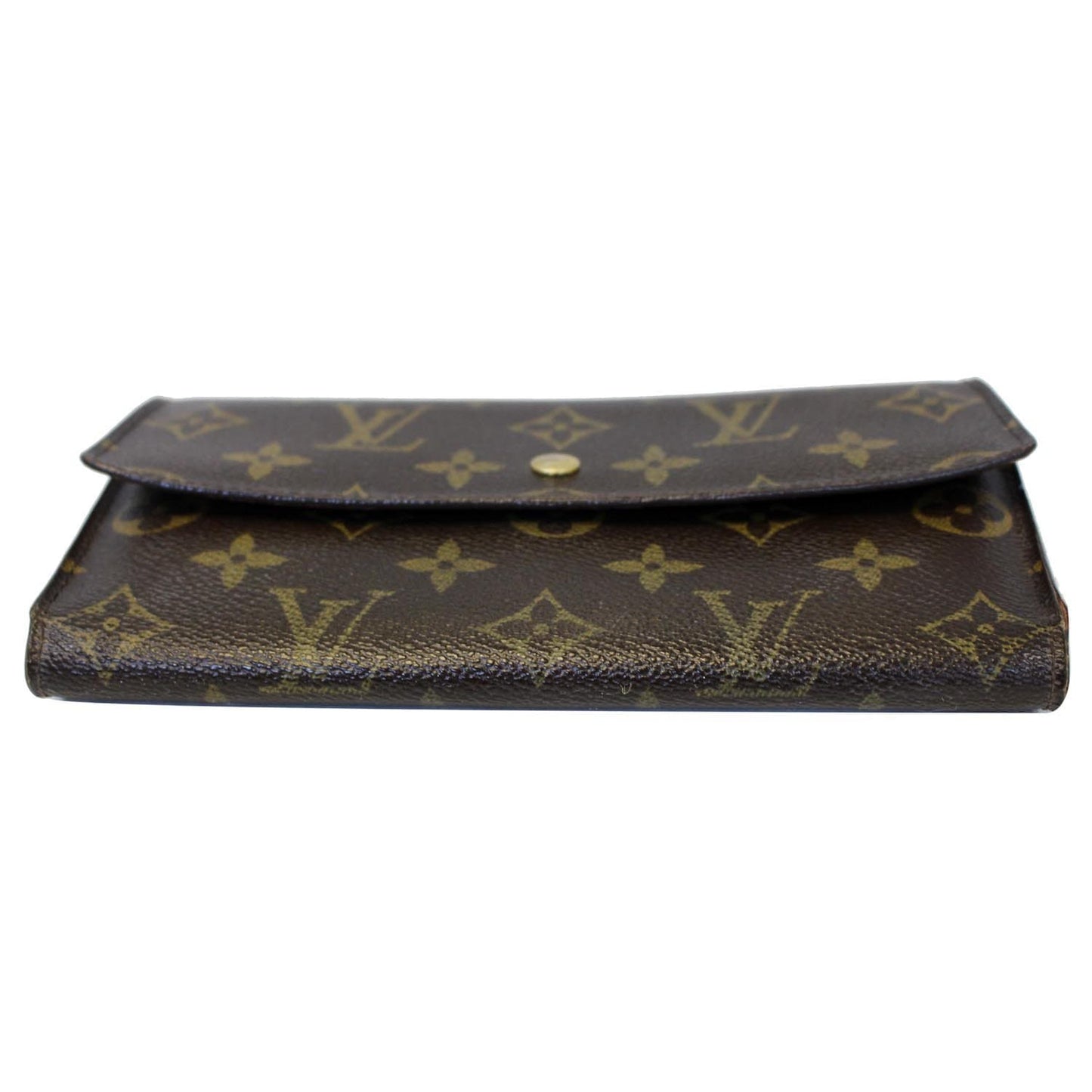 LOUIS VUITTON Porte Tresor International Monogram Canvas Wallet Brown