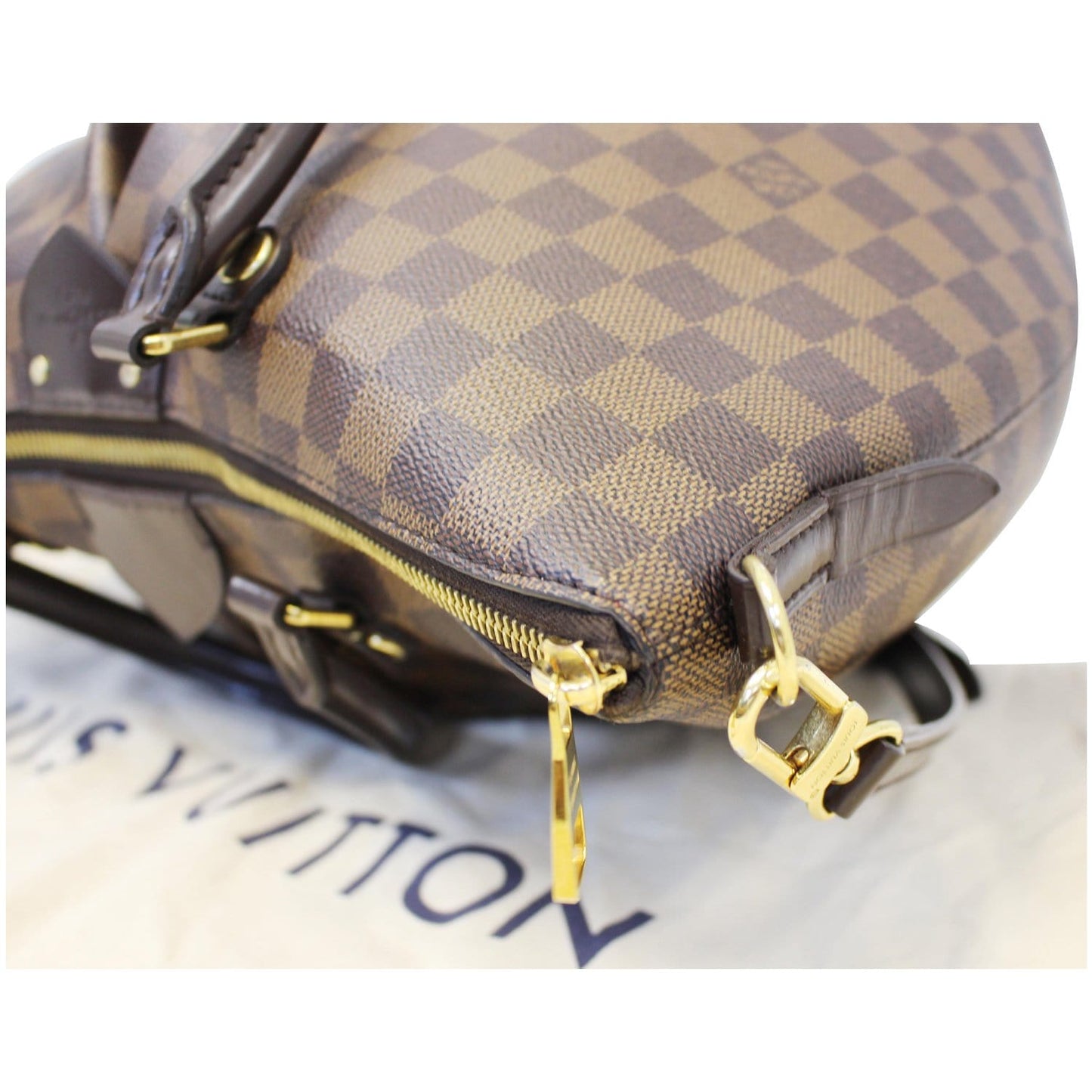 LOUIS VUITTON Siena GM Damier Ebene Shoulder Bag Brown