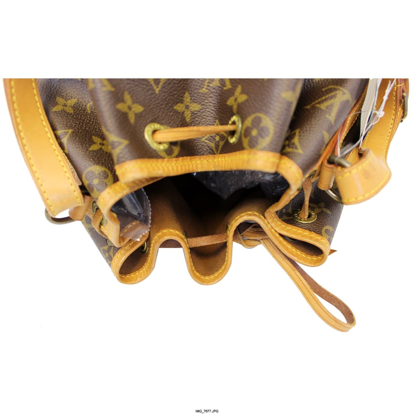 LOUIS VUITTON Large Noe Monogram Canvas Shoulder Bag Brown