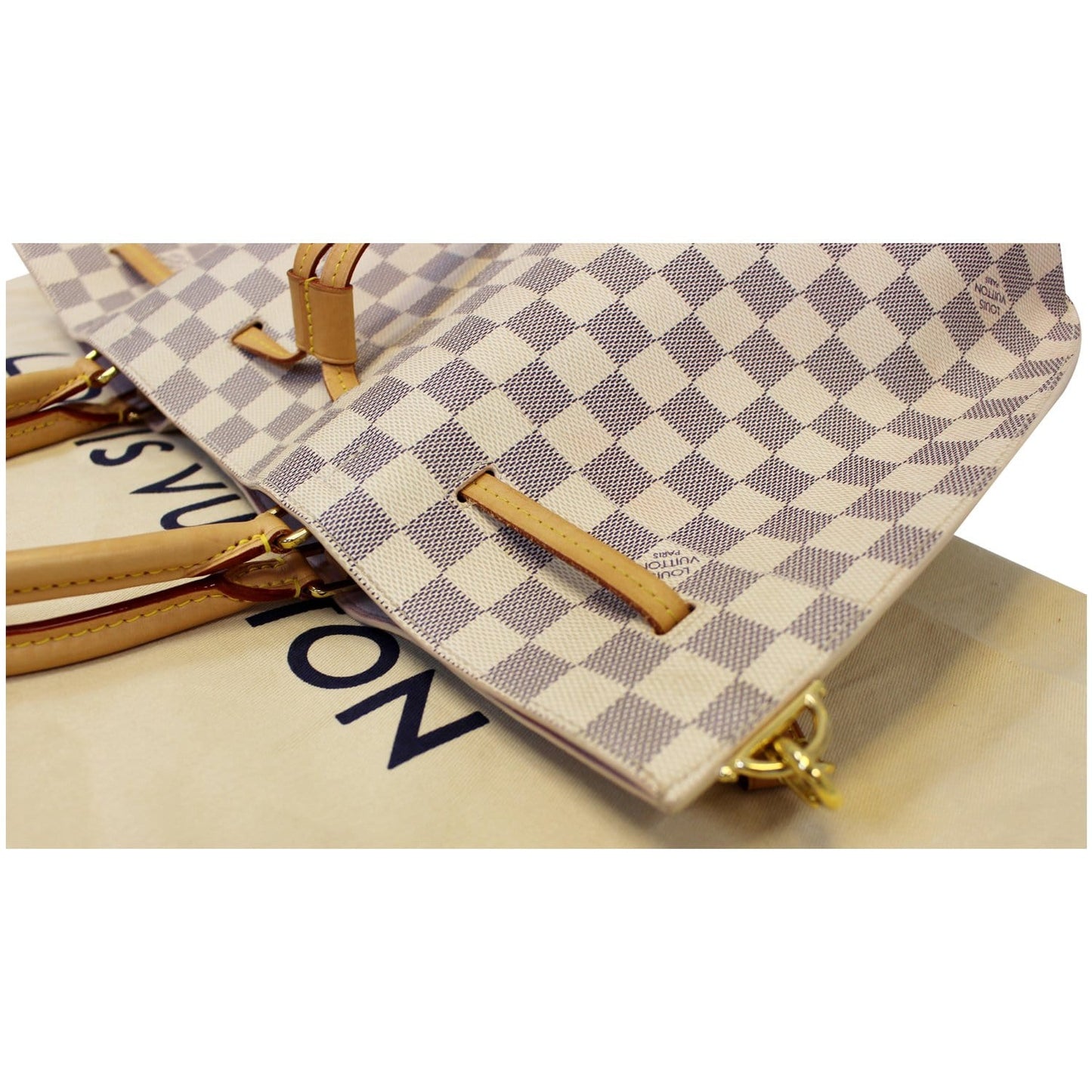 LOUIS VUITTON Girolata Damier Azur Shoulder Bag White