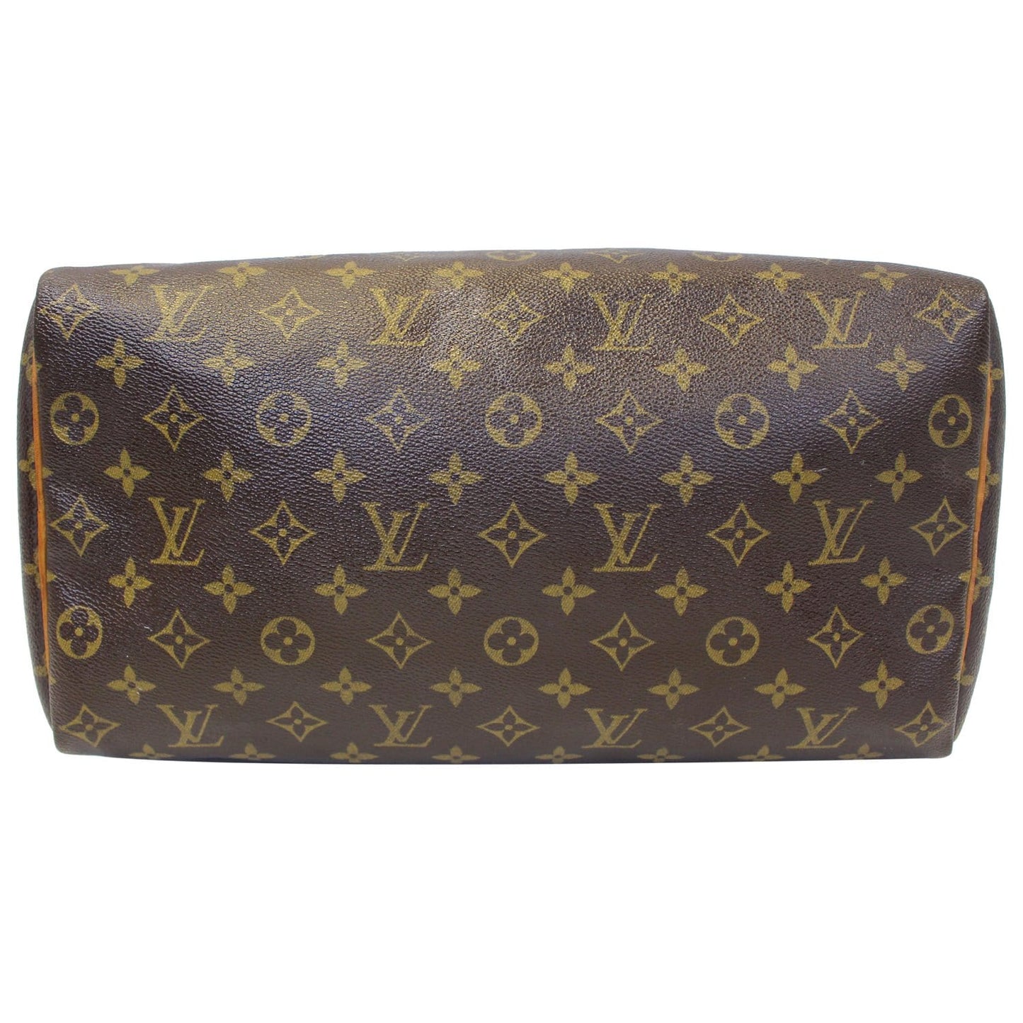 LOUIS VUITTON Speedy 35 Monogram Canvas Satchel Handbag Brown