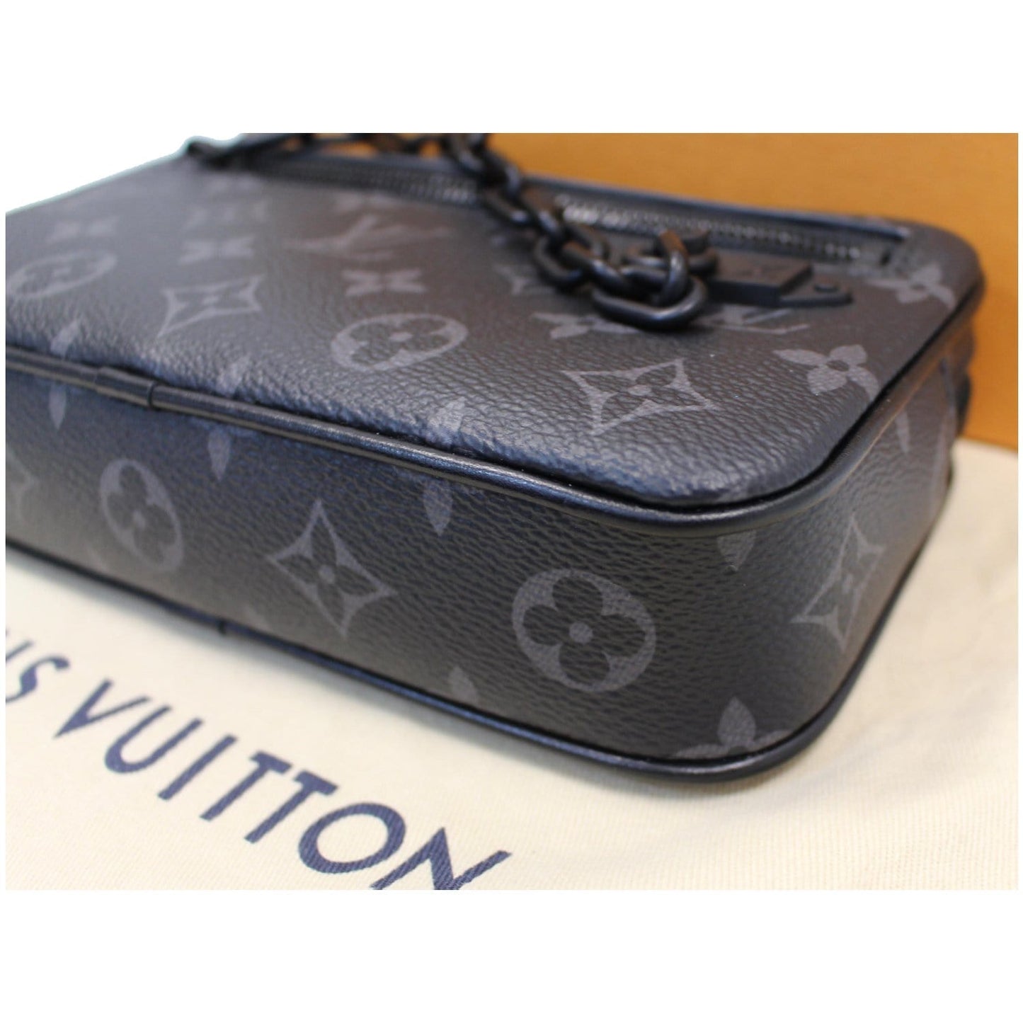 LOUIS VUITTON Pochette Volga Monogram Eclipse Clutch Bag Black - 15% OFF