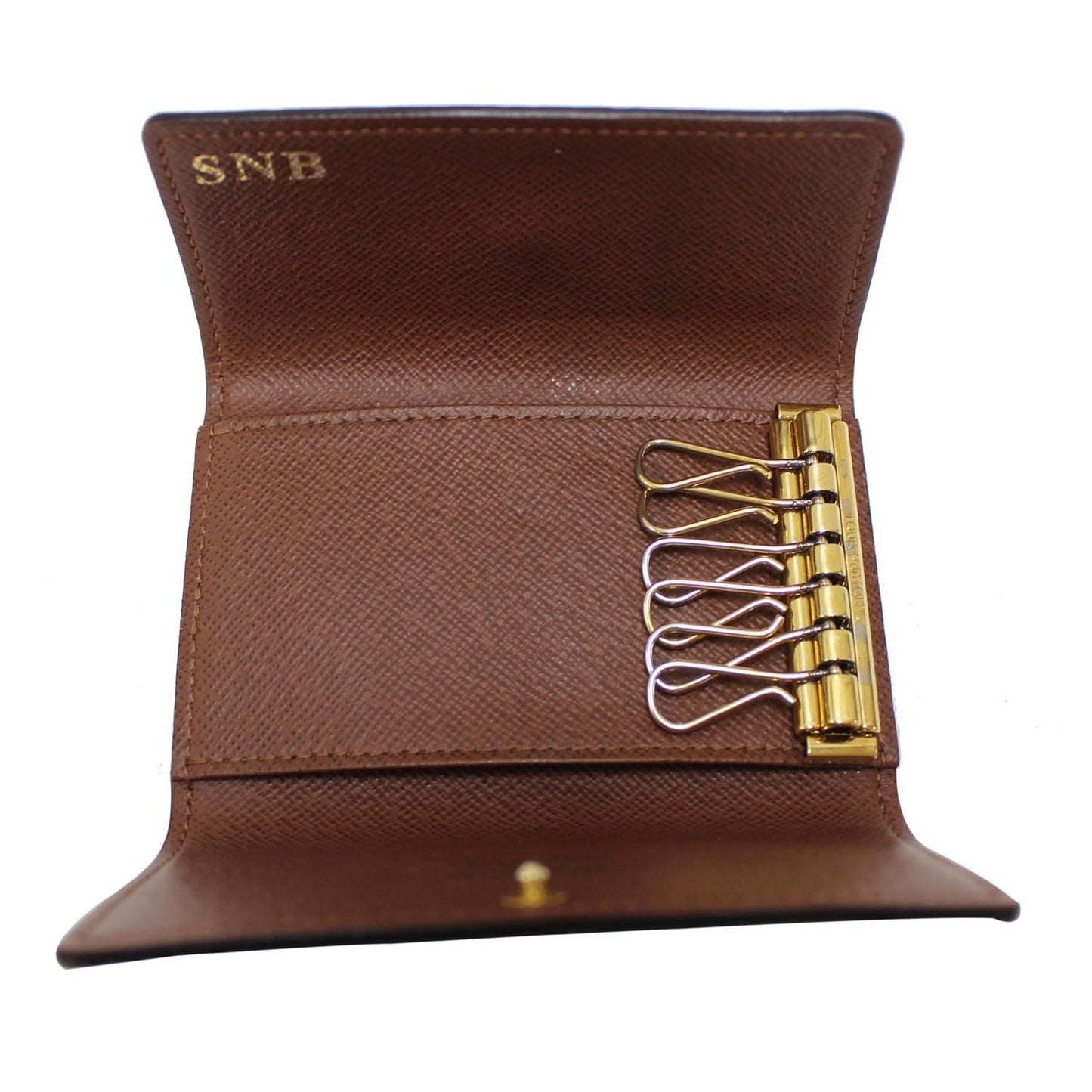 LOUIS VUITTON Monogram Canvas 6 Key Holder Brown