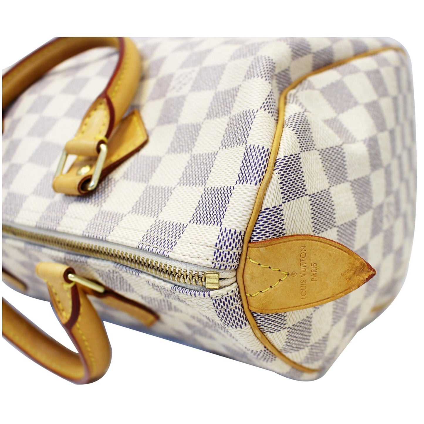 LOUIS VUITTON Speedy 30 Damier Azur Satchel Handbag