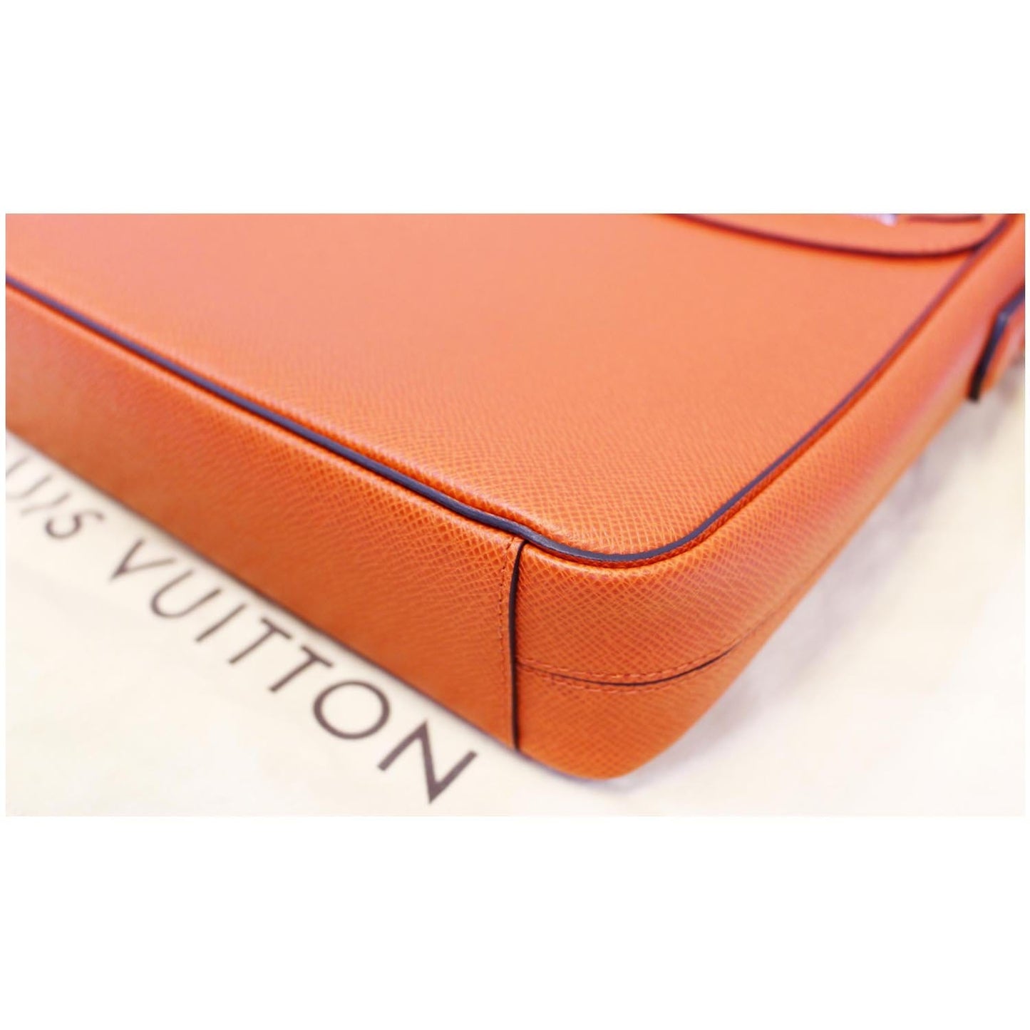 LOUIS VUITTON Taiga Leather Roman PM Messenger Bag Orange