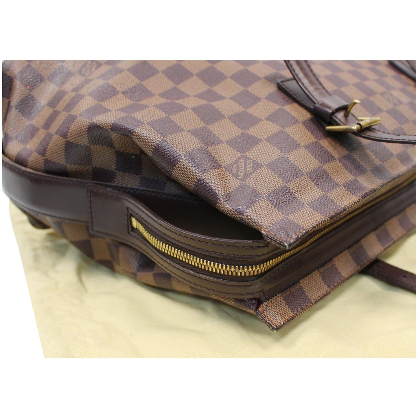 LOUIS VUITTON Chelsea Damier Ebene Shoulder Bag Brown