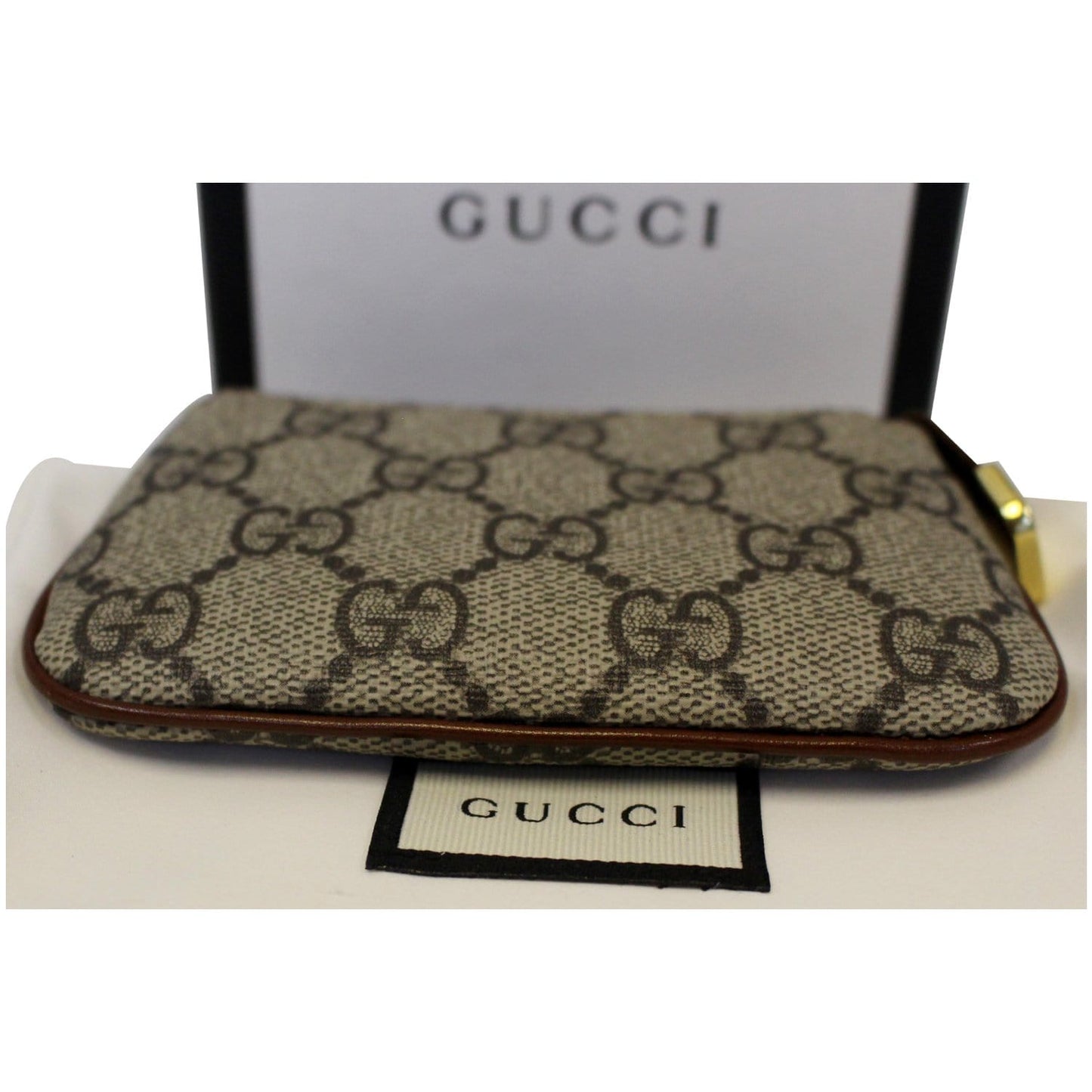 GUCCI GG Supreme Monogram Key Case Beige