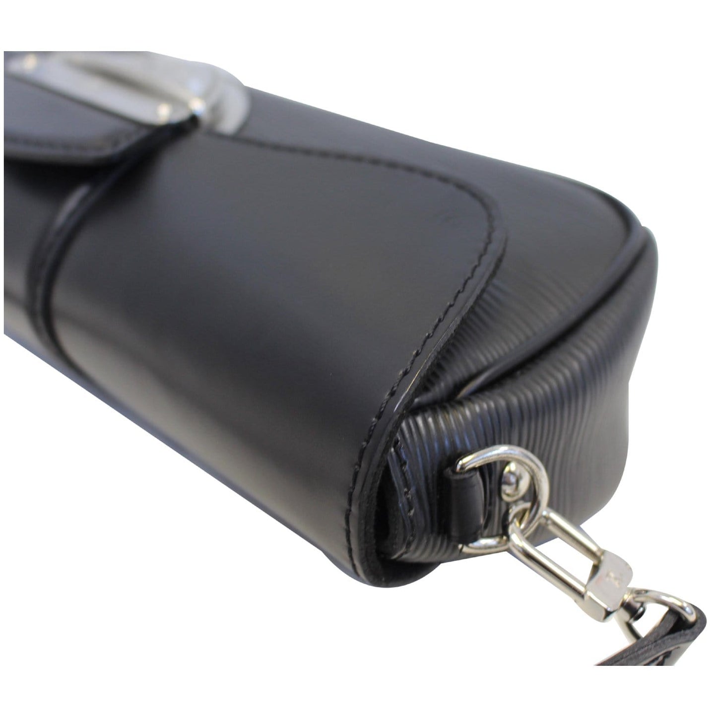 LOUIS VUITTON Montaigne Epi Leather Clutch Bag Black