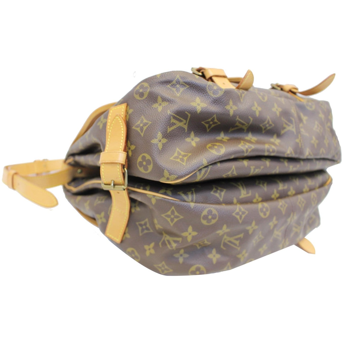 LOUIS VUITTON Saumur 43 Monogram Canvas Shoulder Bag Brown