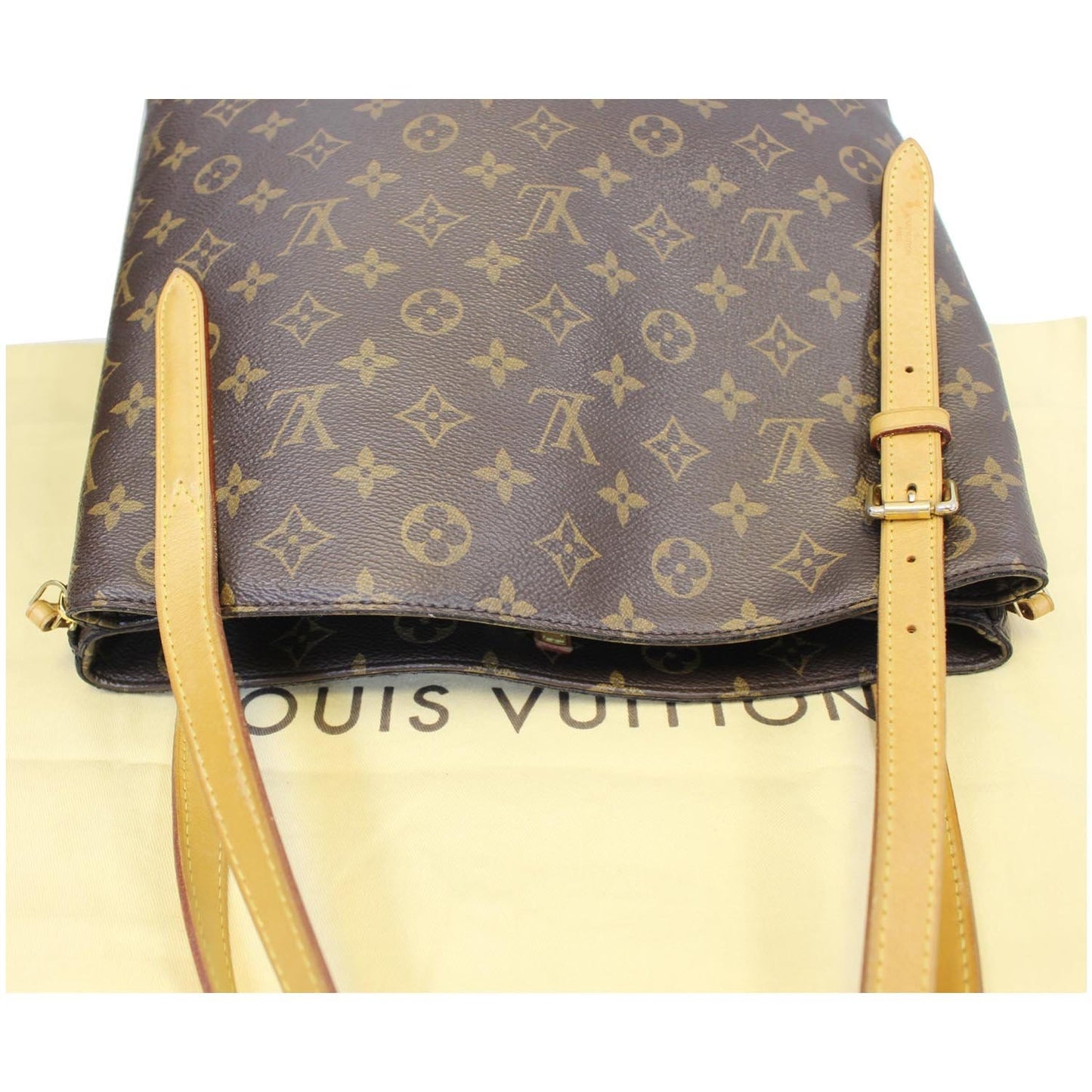 LOUIS VUITTON Voltaire Monogram Canvas Shoulder Bag Brown