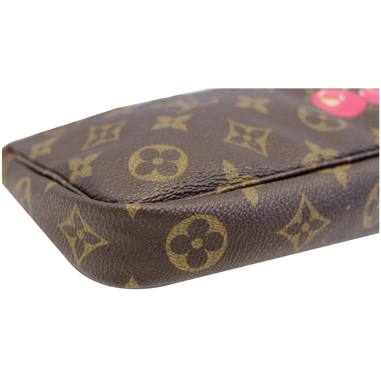 LOUIS VUITTON Pochette Accessoires Monogram Cerises Pouch Bag Brown