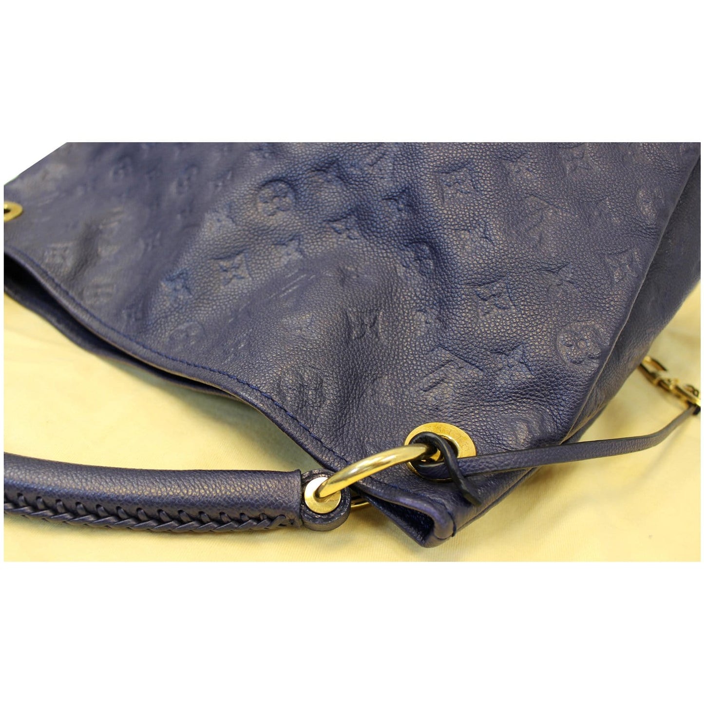 LOUIS VUITTON Artsy MM Empreinte Leather Shoulder Bag Royal Blue