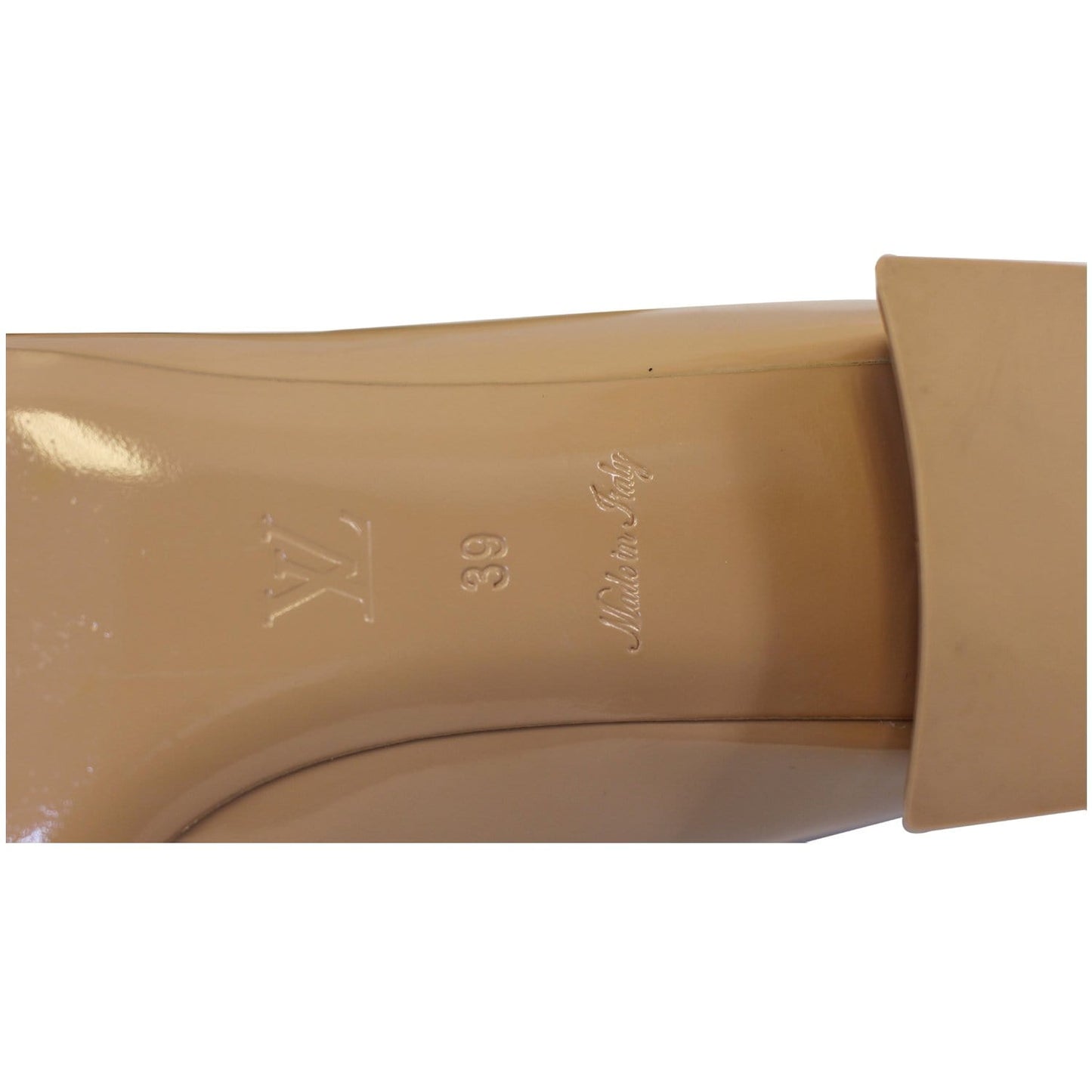 LOUIS VUITTON Madeleine Ballerina Patent Leather Pumps Blush  US 9