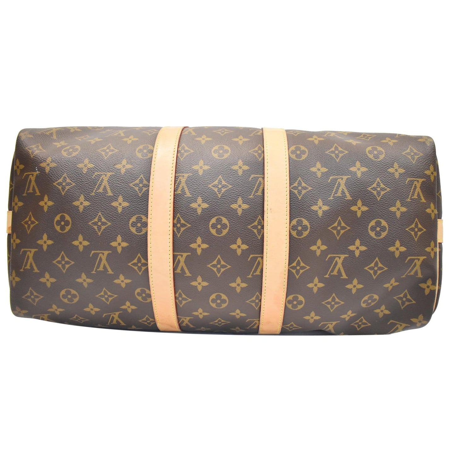 LOUIS VUITTON Keepall 45 Bandouliere Monogram Canvas Travel Bag Brown