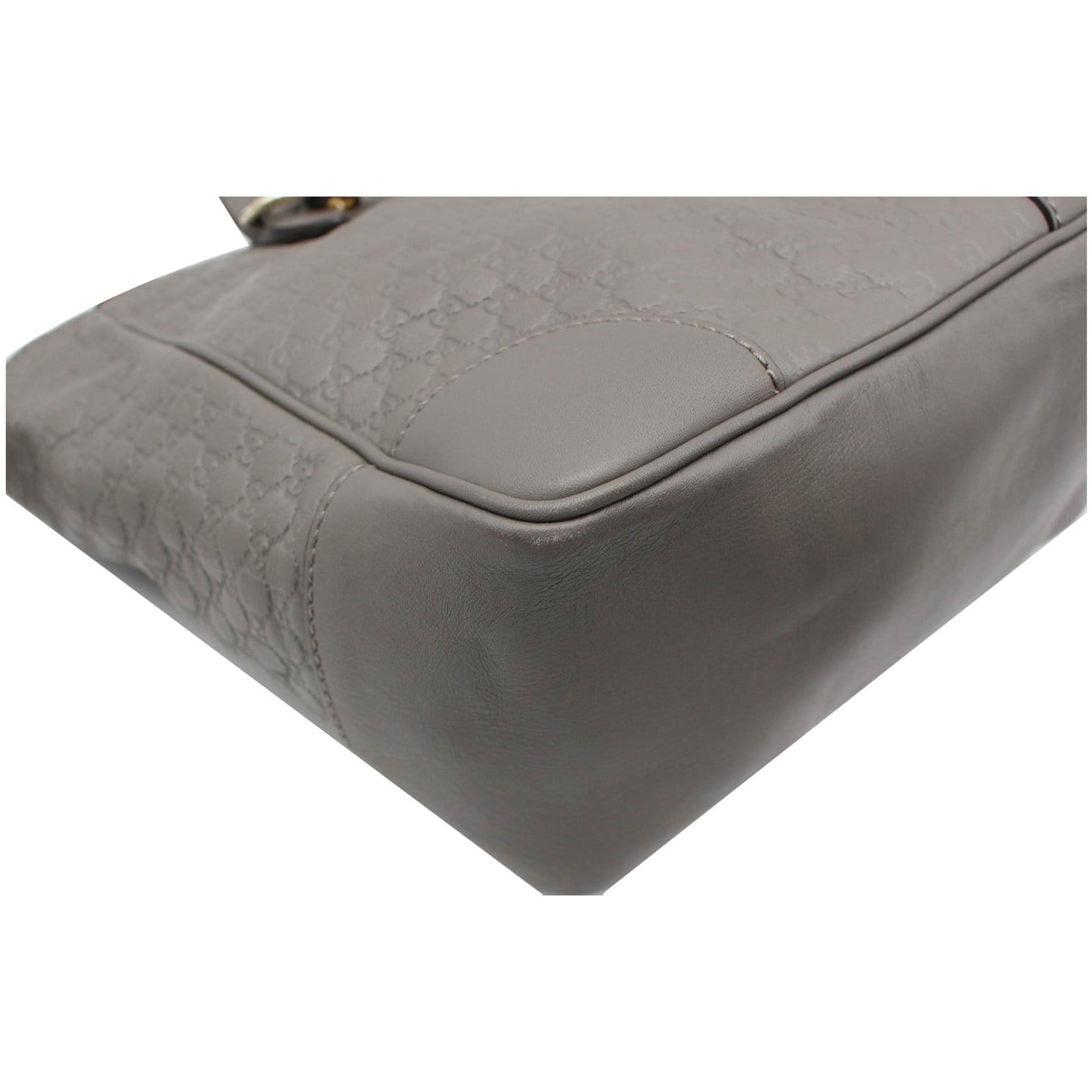GUCCI Small Bree GG Guccissima Leather Tote Crossbody Bag Grey 449241