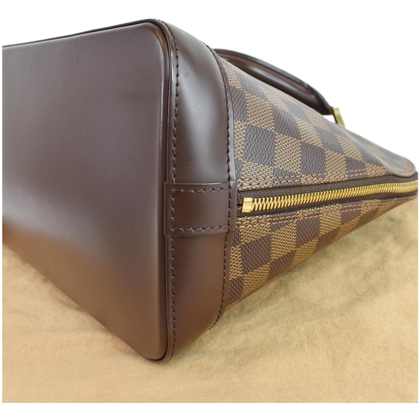 LOUIS VUITTON Alma PM Damier Ebene Satchel Bag Brown