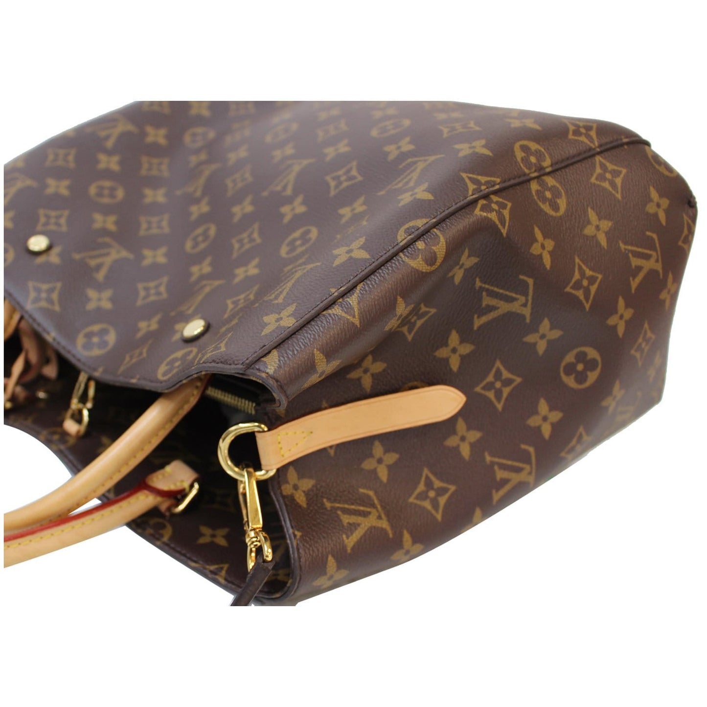 LOUIS VUITTON Montaigne GM Monogram Canvas Shoulder Bag Brown