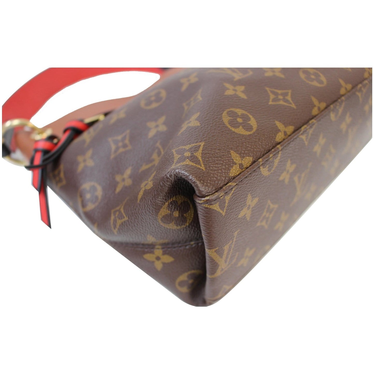 LOUIS VUITTON Tuileries Besace Monogram Canvas Shoulder Bag Caramel