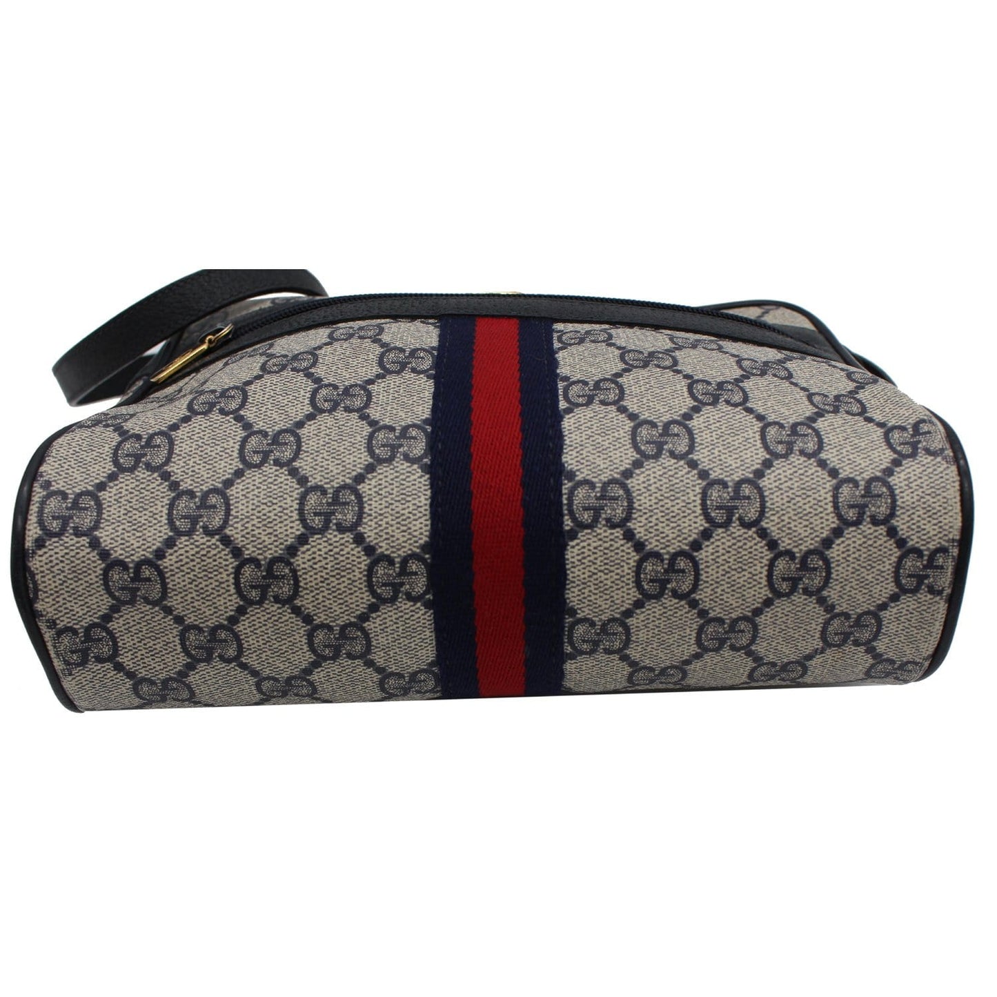 GUCCI Ophidia Vintage Supreme Canvas Shoulder Bag Black
