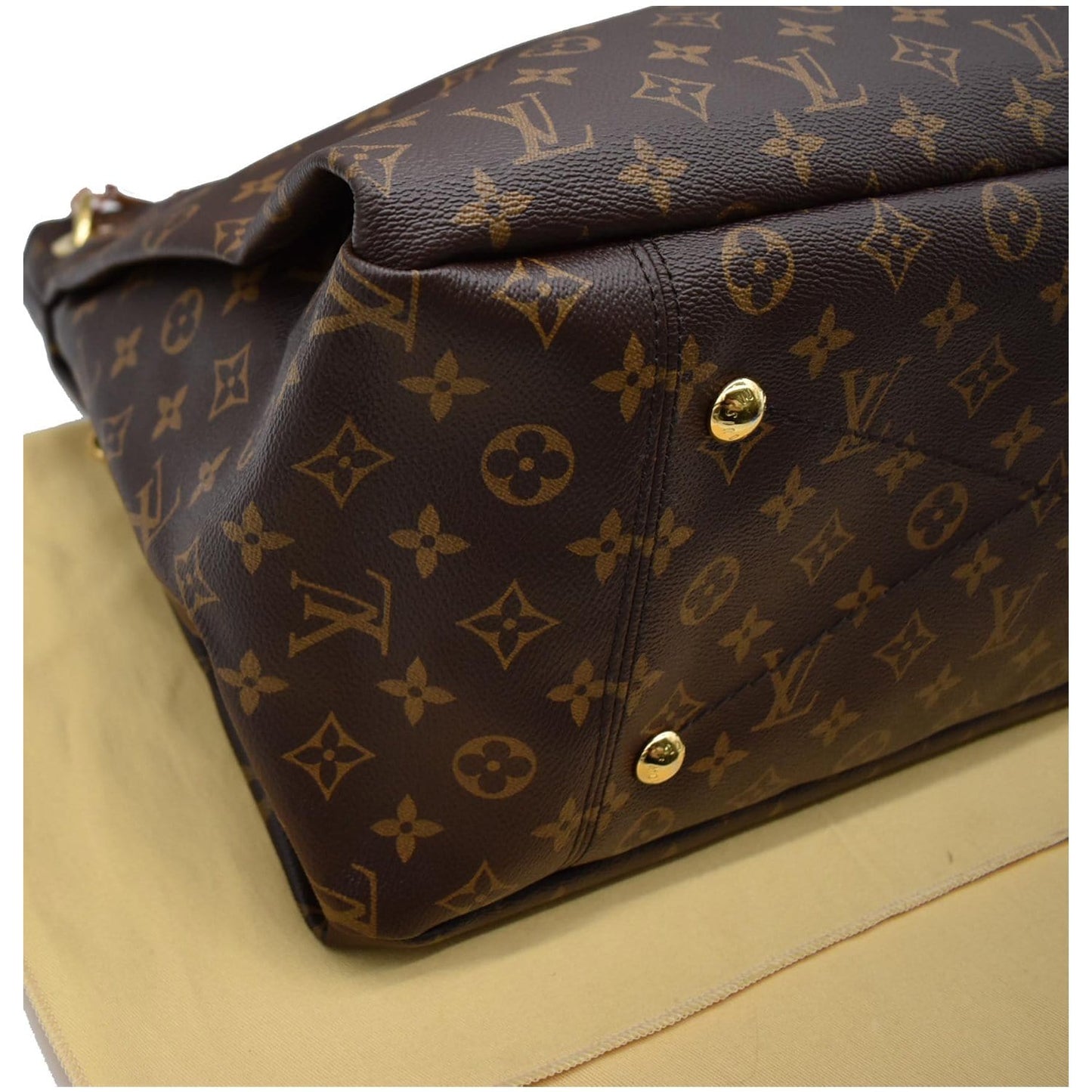 LOUIS VUITTON Artsy MM Monogram Canvas Shoulder Bag Brown