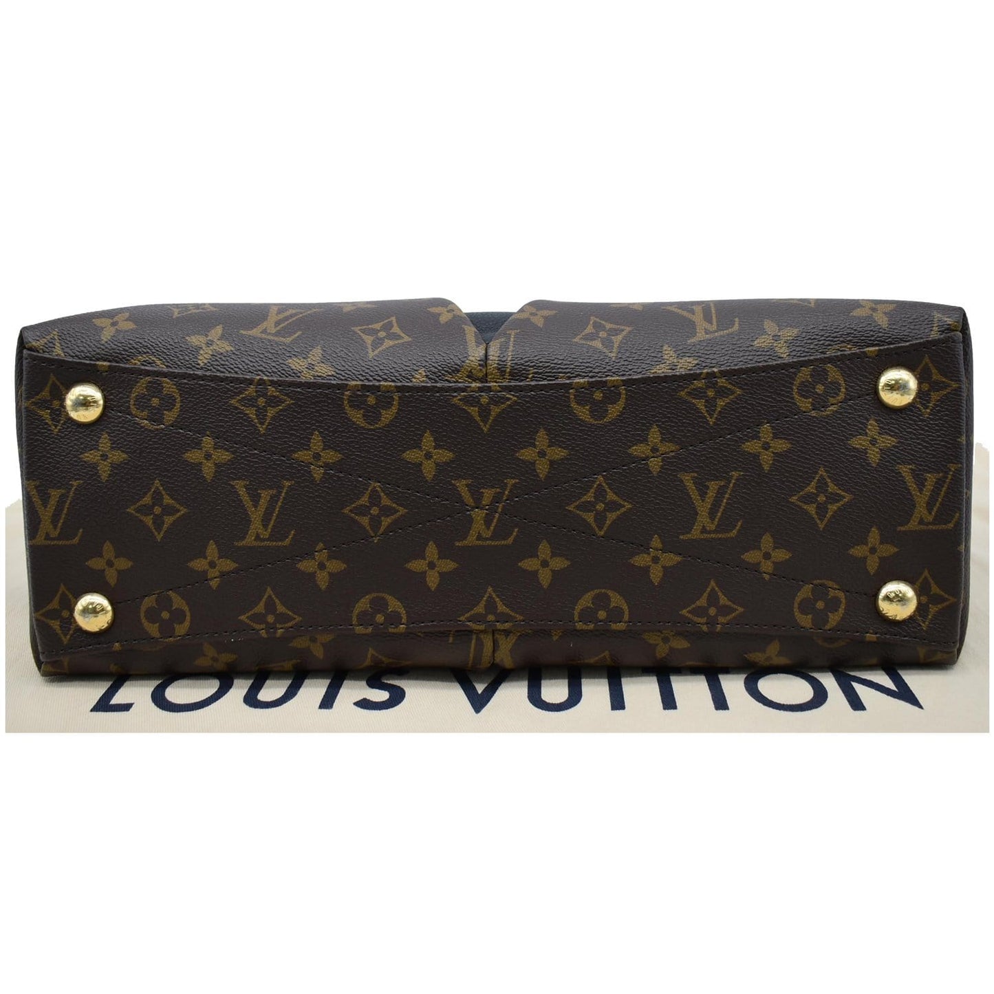 LOUIS VUITTON V MM Monogram Canvas Tote Bag Black