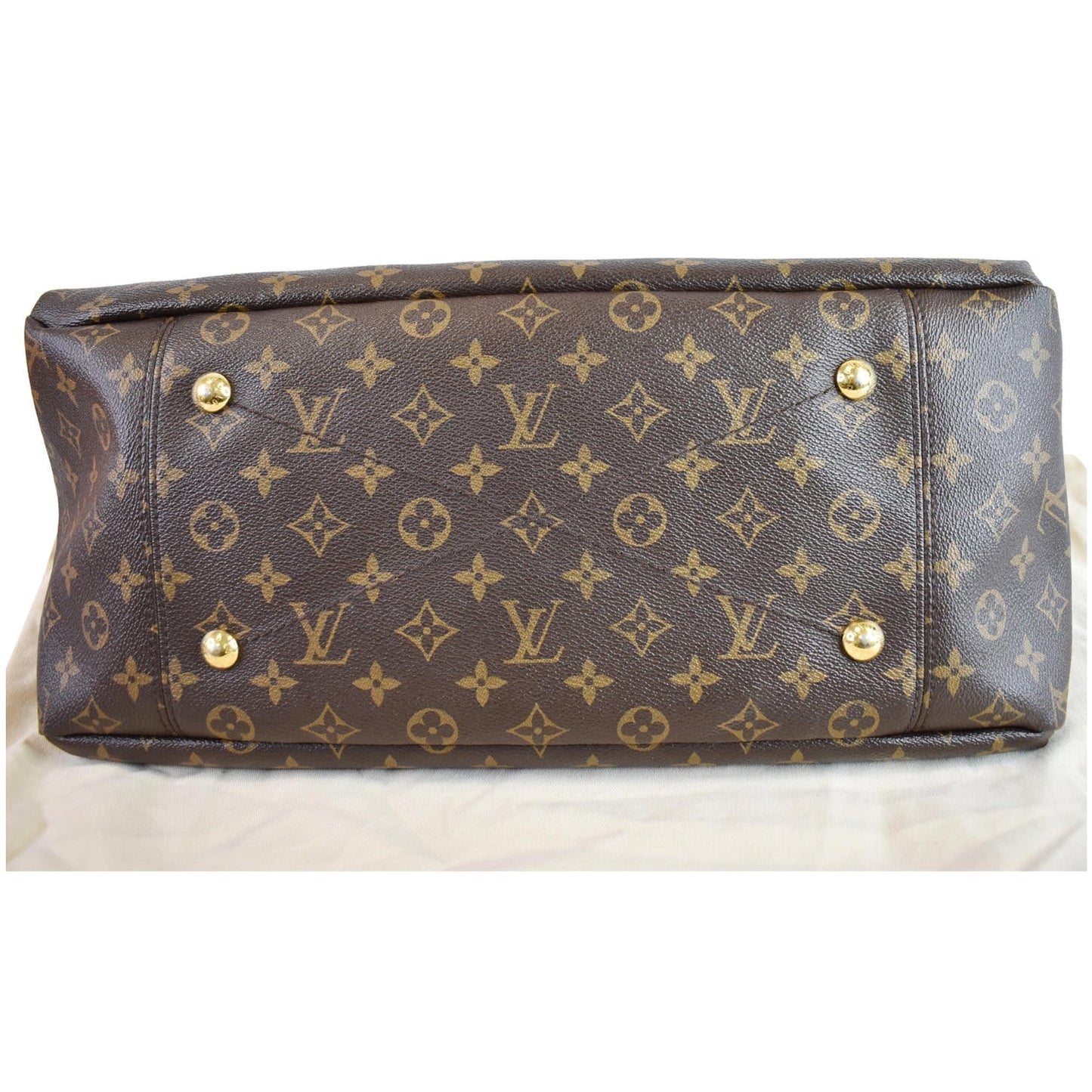 LOUIS VUITTON Artsy MM Monogram Canvas Shoulder Bag Brown