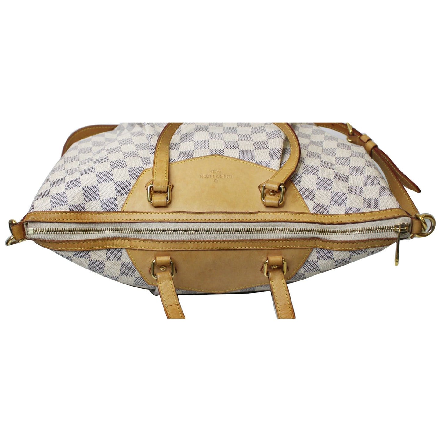 LOUIS VUITTON Siracusa GM Damier Azur Shoulder Handbag White - 15% OFF